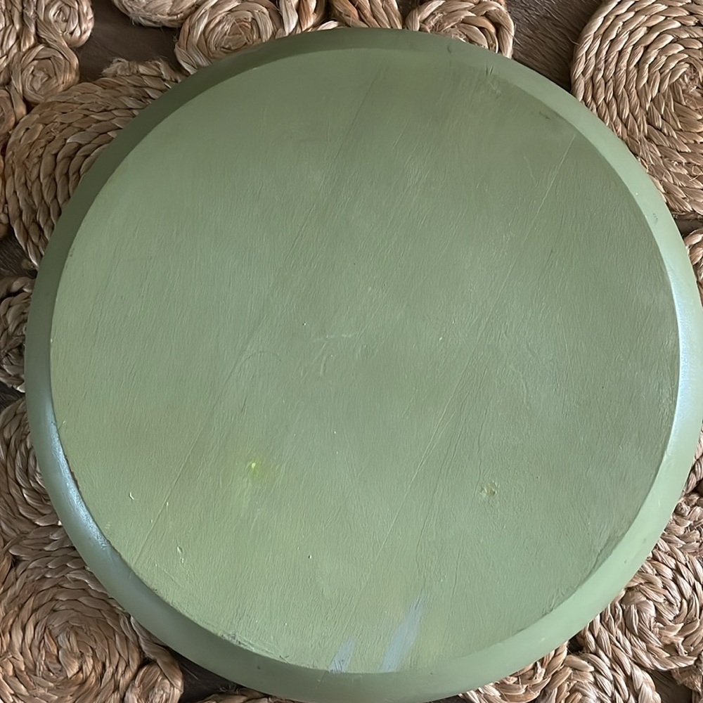 Hand-Painted Wooden Bowl with Fruit Design - Picture 2 of 5